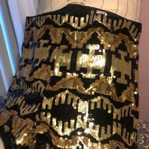H&M Sequin Zipper High Waisted Shorts